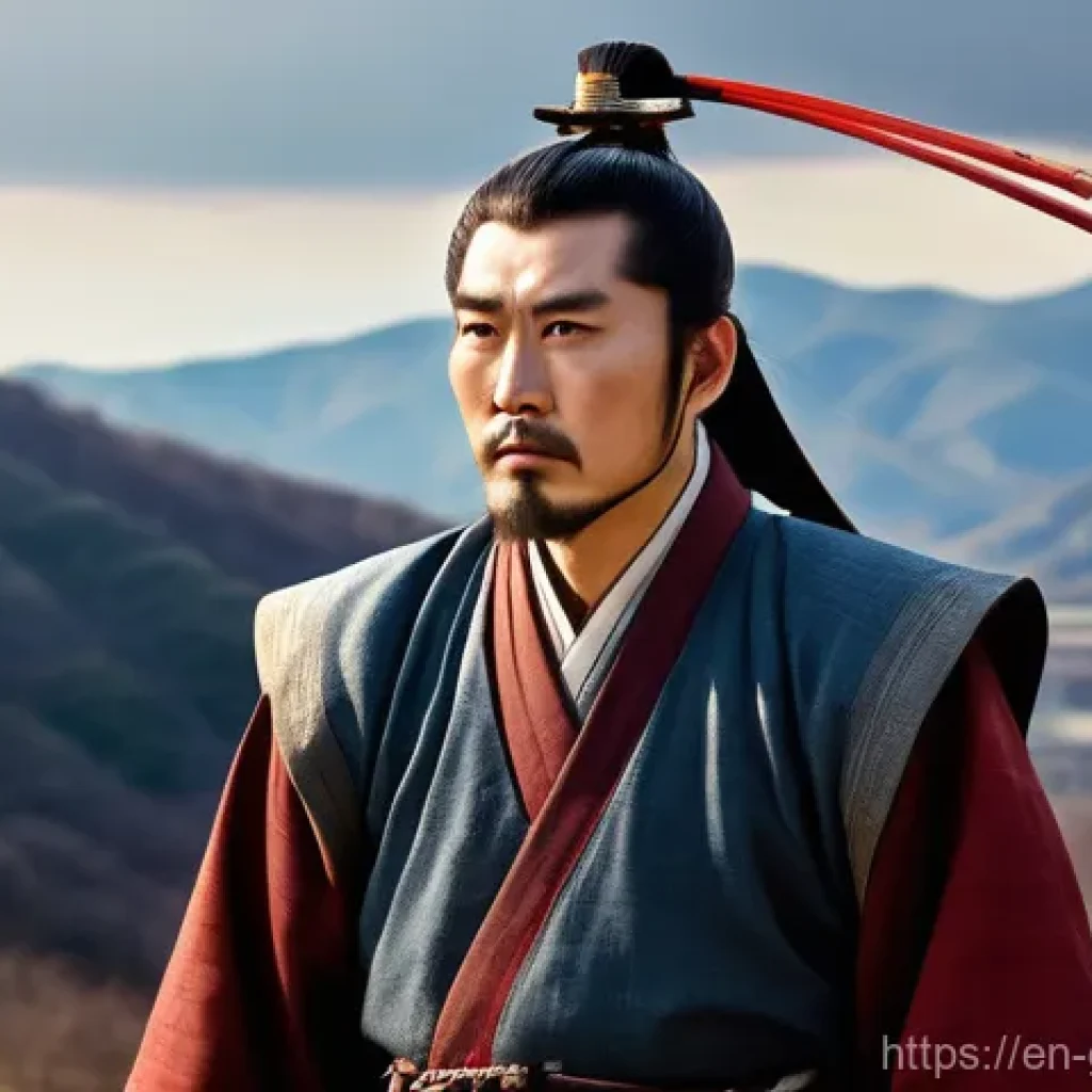 고구려 왕족 족보 - **Prompt:** A vivid, epic portrait of the young King Dongmyeong (Jumong), the legendary founder of G...