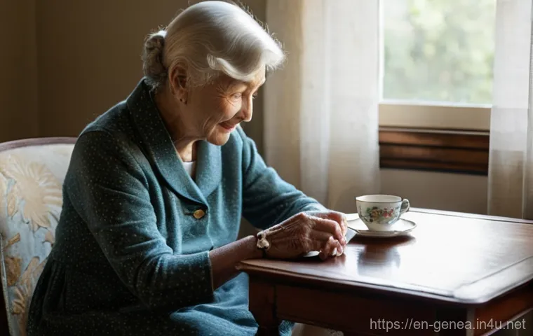 족보와 가문 의식 - **Prompt 1: The First Spark of Ancestral Curiosity**
    "A cozy, warmly lit indoor scene. A woman i...