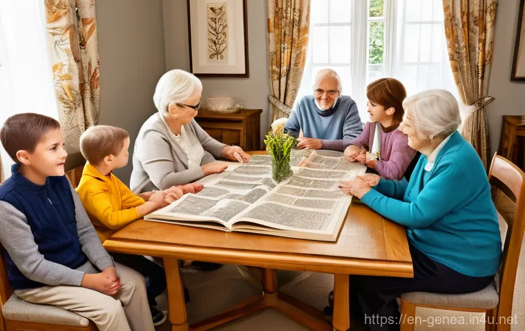 족보와 가문 의식 - **Prompt 2: The Digital Dig and Breakthrough Discovery**
    "A modern home office environment, brig...