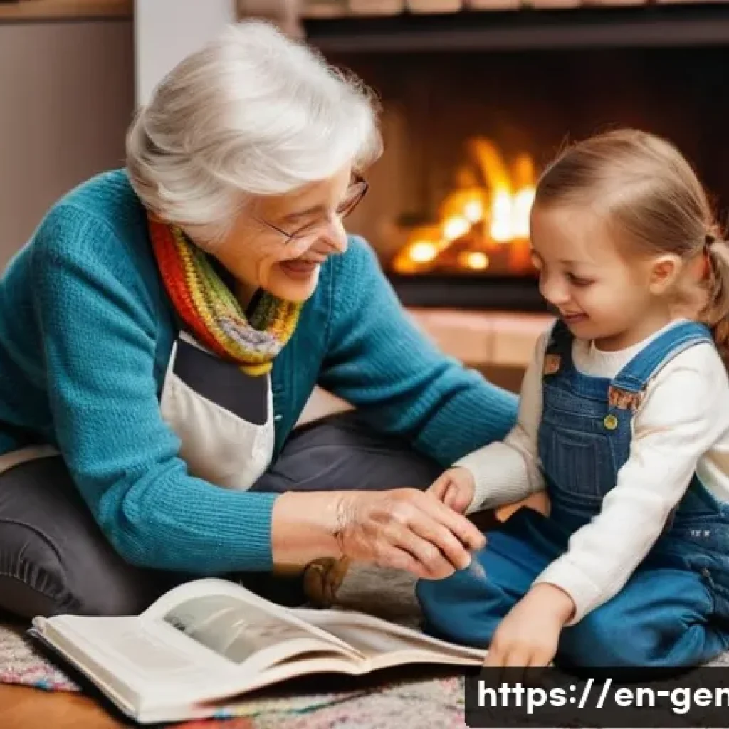 문중 조직과 운영 - **A heartwarming scene of a multi-generational family gathered in a cozy living room, sharing storie...