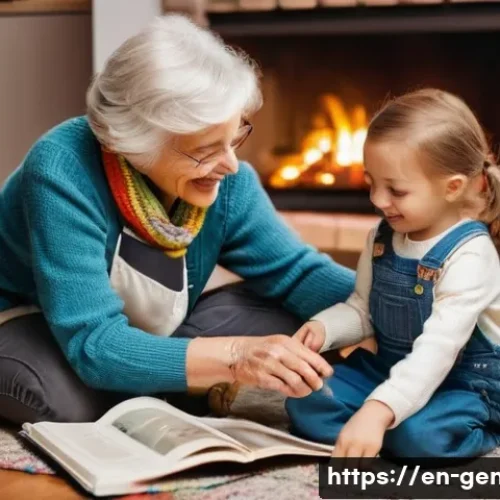 문중 조직과 운영 - **A heartwarming scene of a multi-generational family gathered in a cozy living room, sharing storie...