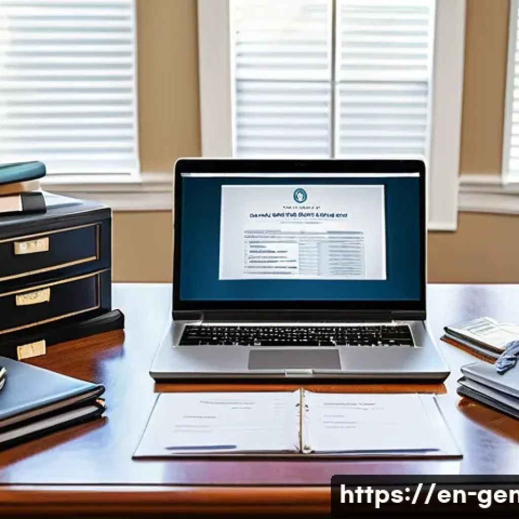 문중 재산 관리 - A highly detailed, professional home office scene showing an estate planner&rsquo;s desk filled with organ...